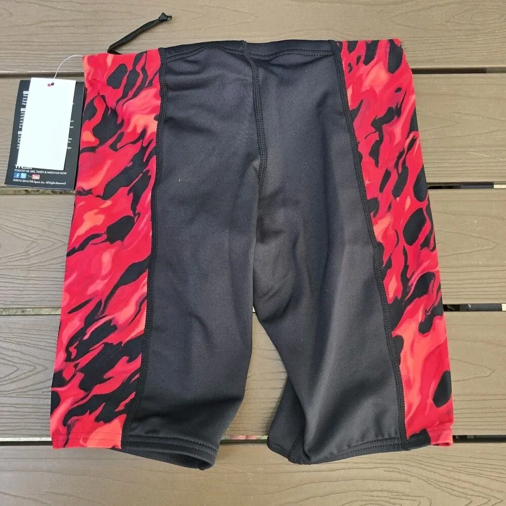 TYR Youth Boy's Durafast Elite Draco Hero Red/black Jammer Sz 26 NEW